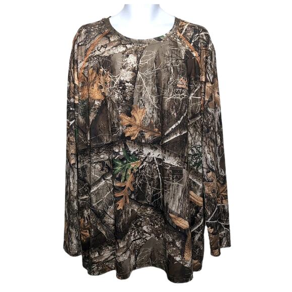 RealTree Edge Camo T-Shirt Mens Size 3XL Long Sleeve Hunting Outdoor Stretch - Picture 1 of 16